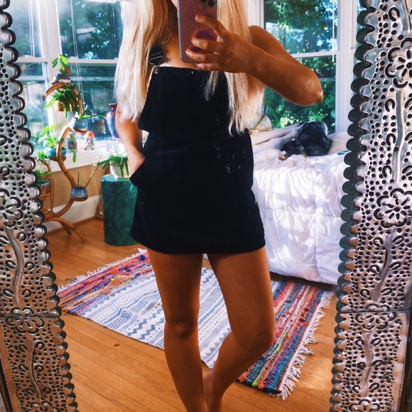 Sadie & Sage Denim - Sadie & Sage Corduroy Black Overalls Dress